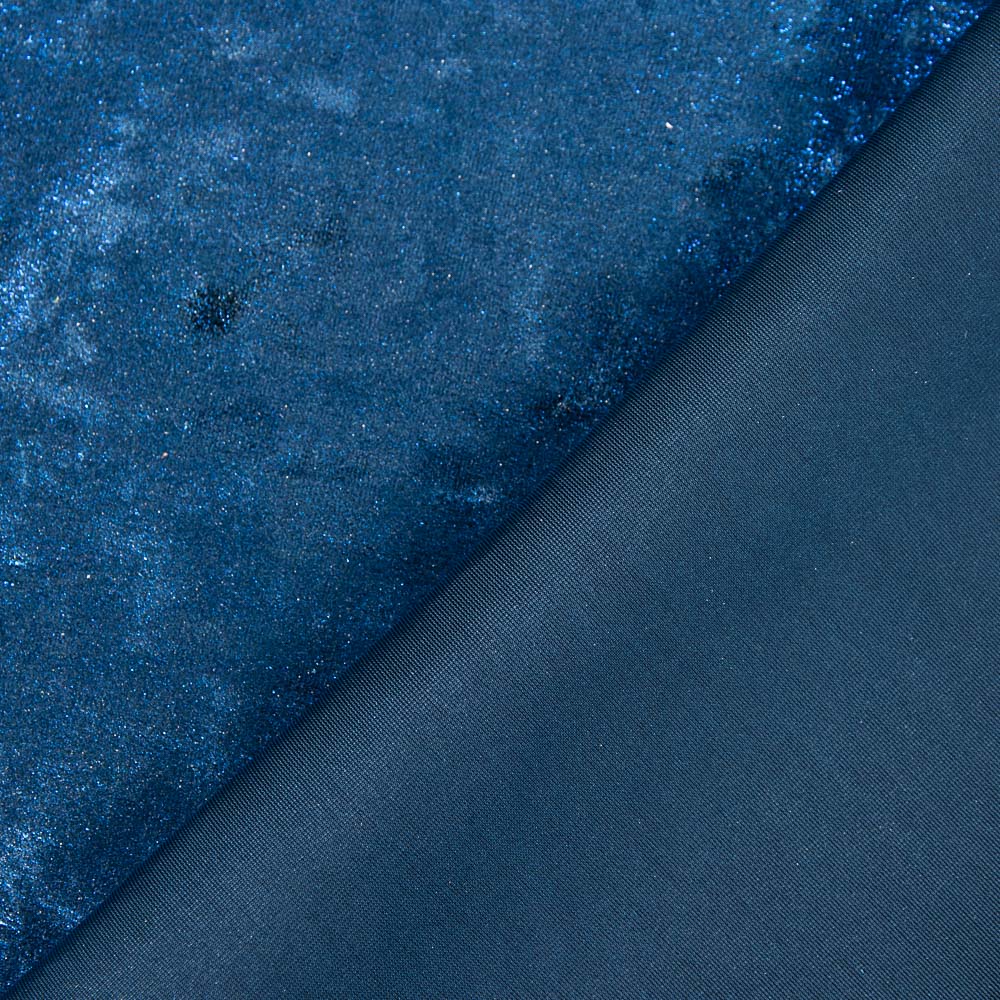Velours Lycra Foil Bleu - Ribes y Casals