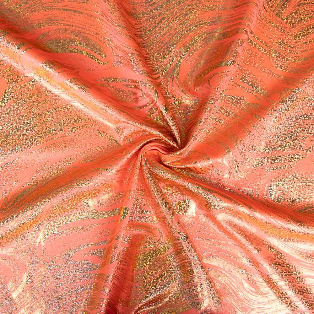 Lycra Foil marbré orange - Ribes y Casals
