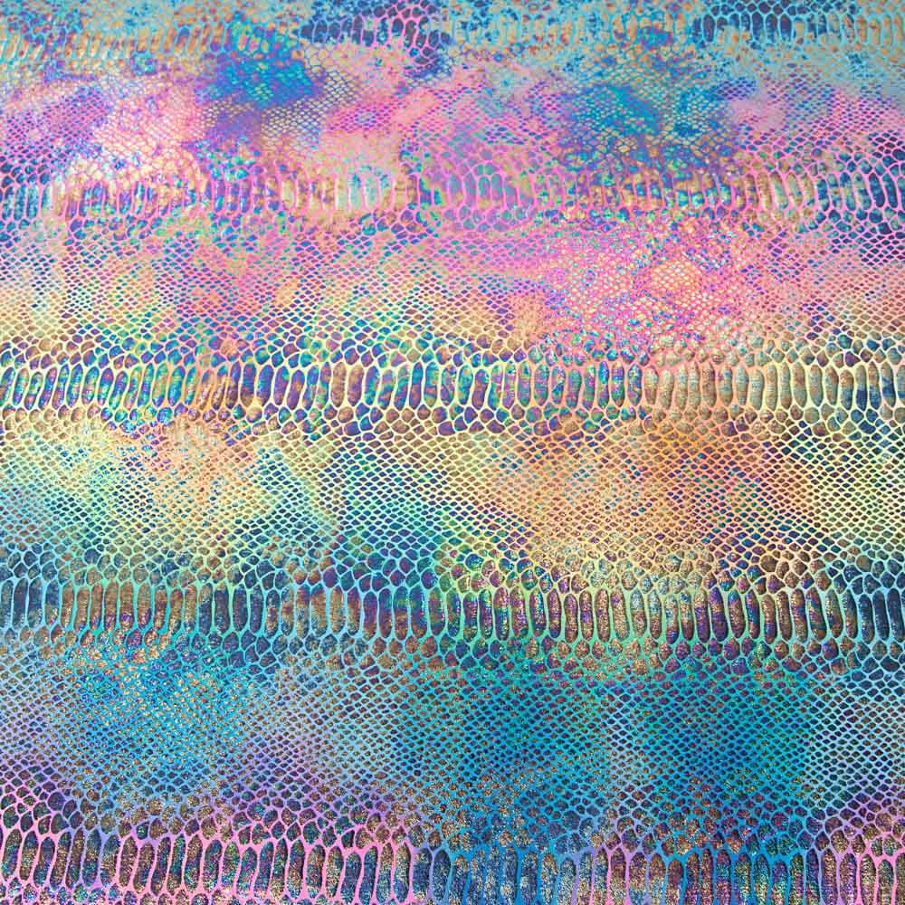Lycra Foil Serpent Bleu - Ribes y Casals