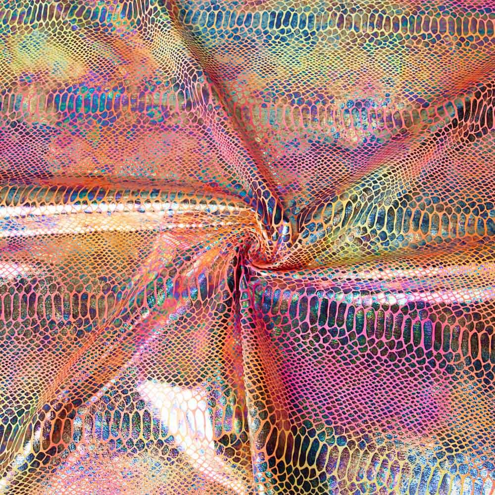 Lycra Foil Serpent Rose - Ribes y Casals
