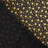 Tissu extensible imprimé métallisé – Étoiles dorées irisées - Ribes y Casals
