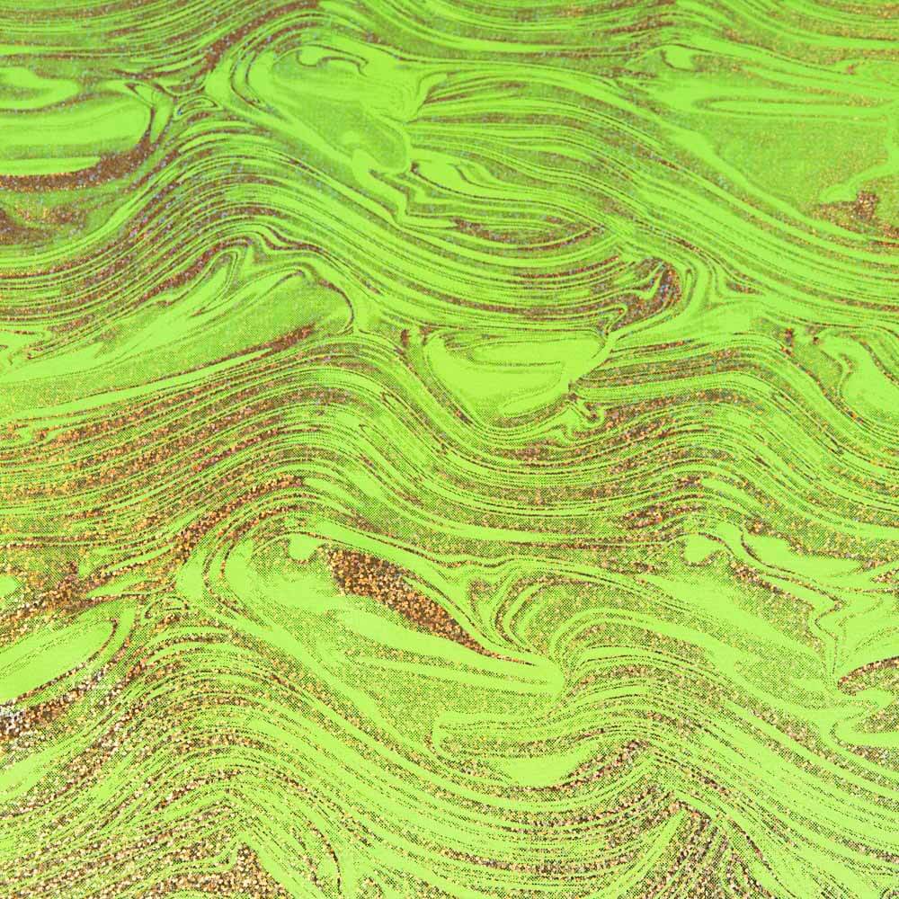 Lycra Foil marbré vert - Ribes y Casals