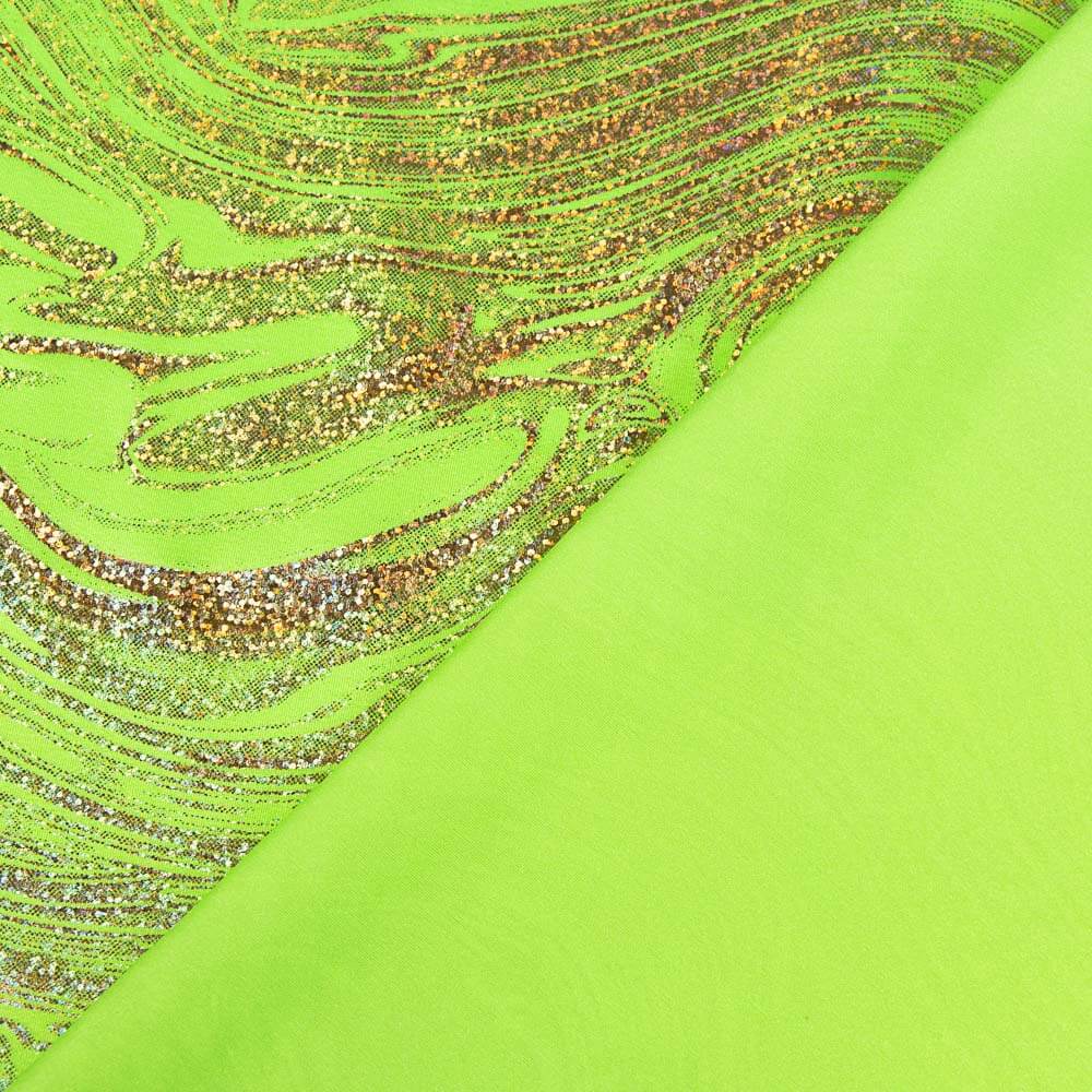 Lycra Foil marbré vert - Ribes y Casals