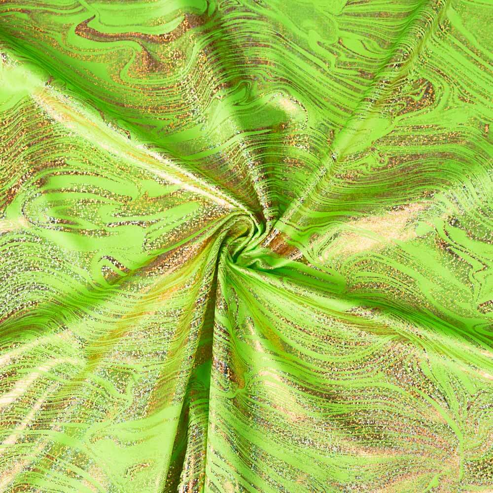 Lycra Foil marbré vert - Ribes y Casals