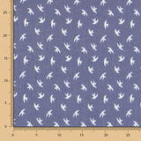 Lyocell Spandex Oiseaux Bleu - Ribes y Casals