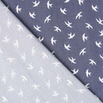 Lyocell Spandex Oiseaux Bleu - Ribes y Casals