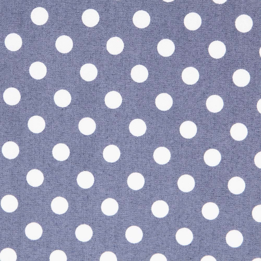 Lyocell Spandex Pois 1mm Bleu - Ribes y Casals