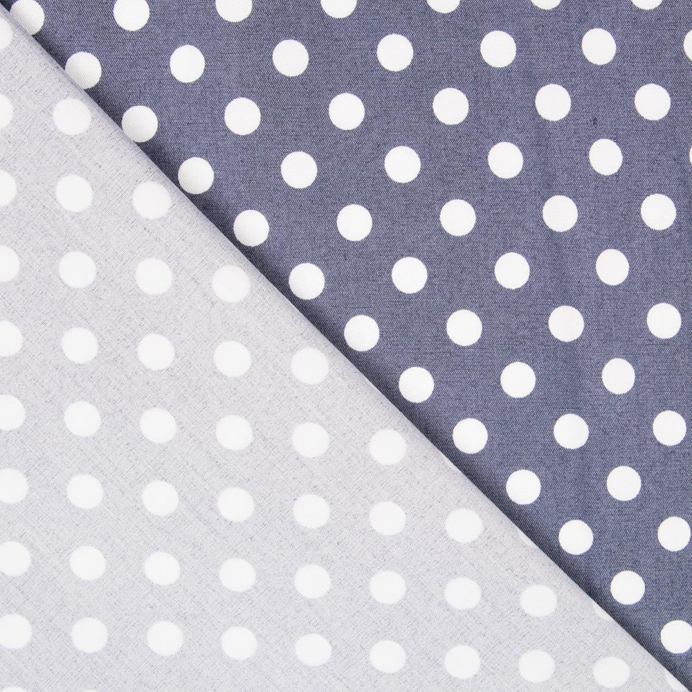 Lyocell Spandex Pois 1mm Bleu - Ribes y Casals