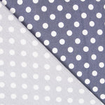 Lyocell Spandex Pois 1mm Bleu - Ribes y Casals