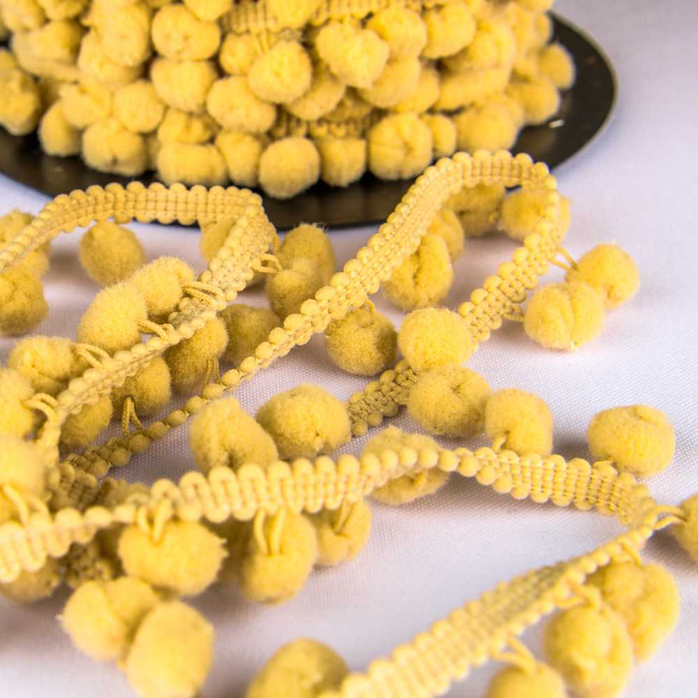 Pompons Mousse Maxi Jaune - Ribes y Casals