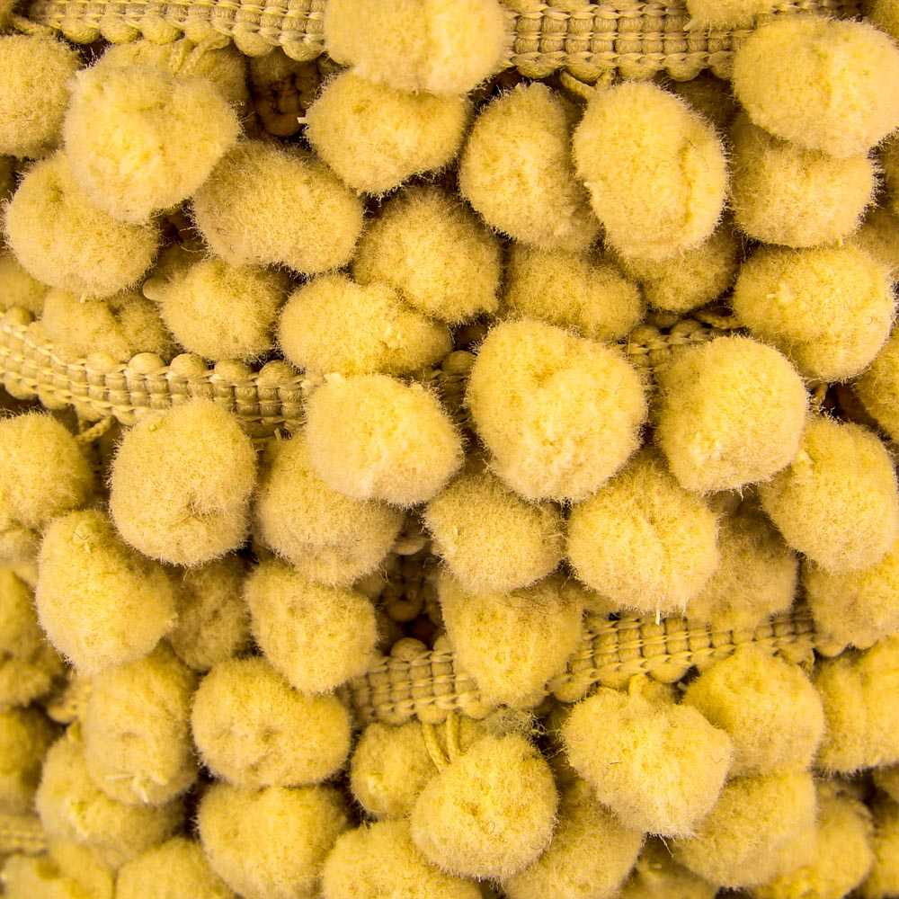 Pompons Mousse Maxi Jaune - Ribes y Casals