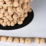 Pompons Mousse Maxi Beige - Ribes y Casals