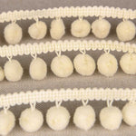 Pompons Mousse Maxi Écru - Ribes y Casals