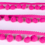 Pompons Mousse Maxi Fuchsia - Ribes y Casals