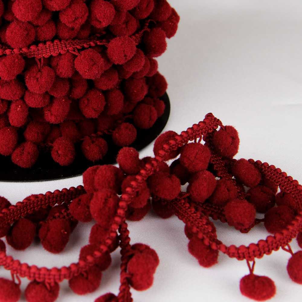Pompons Mousse Maxi Grenat - Ribes y Casals