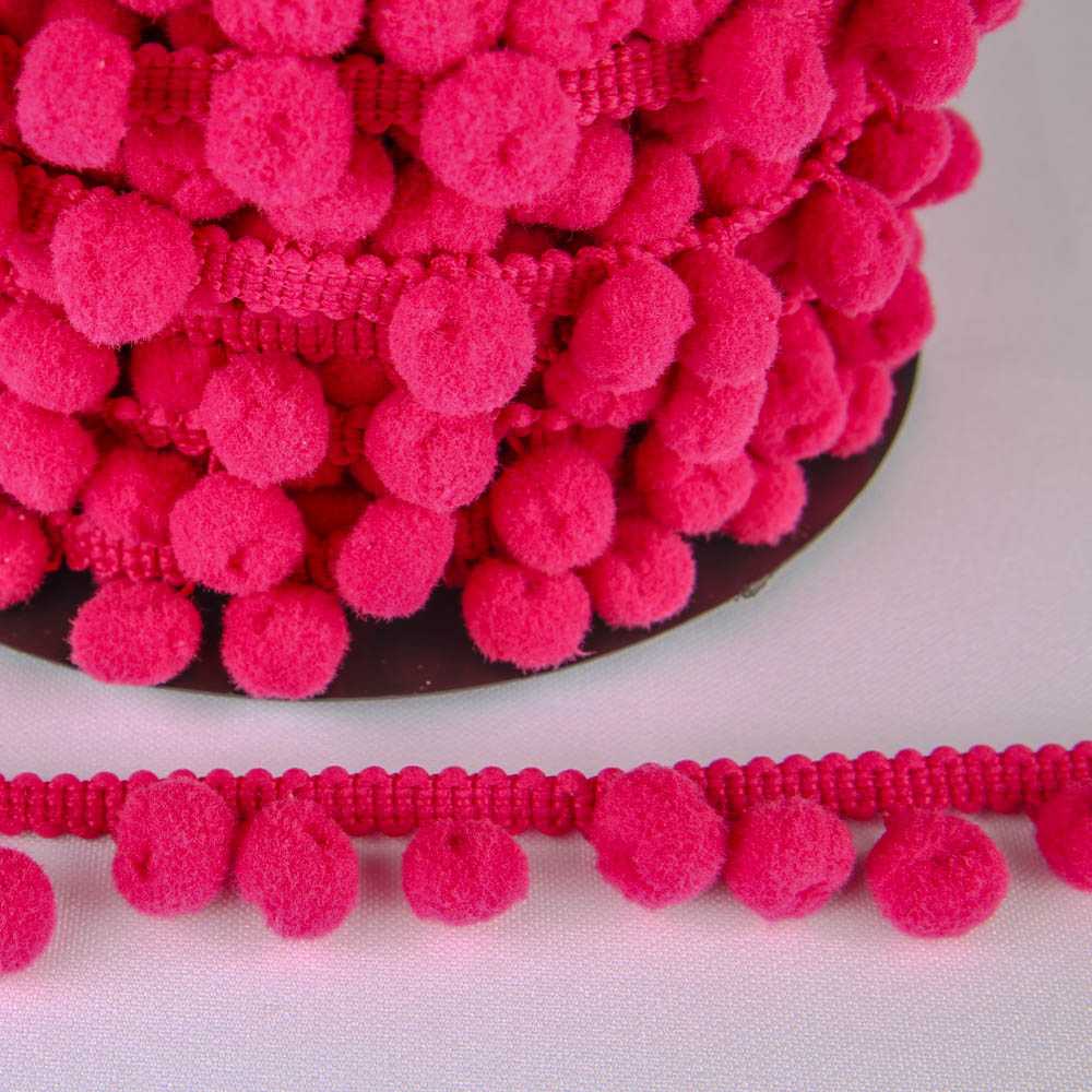 Pompons Mousse Maxi Rose Fluor - Ribes y Casals