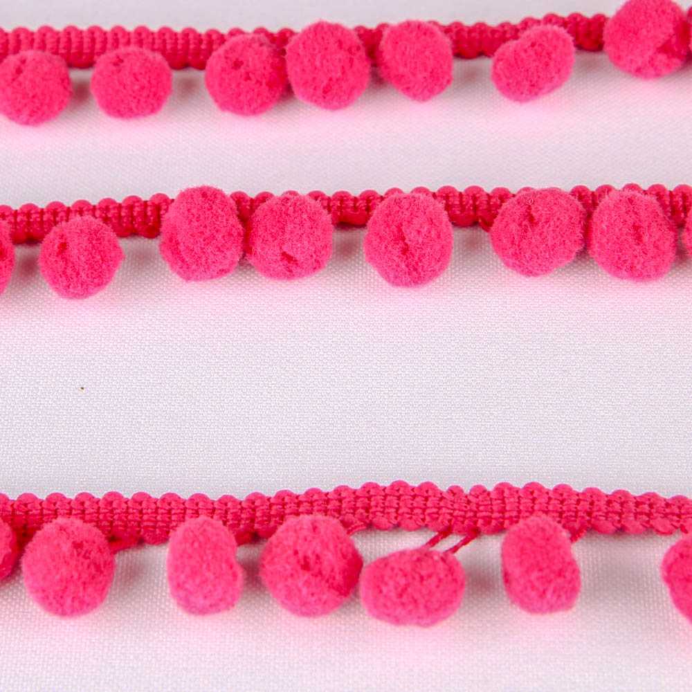 Pompons Mousse Maxi Rose Fluor - Ribes y Casals