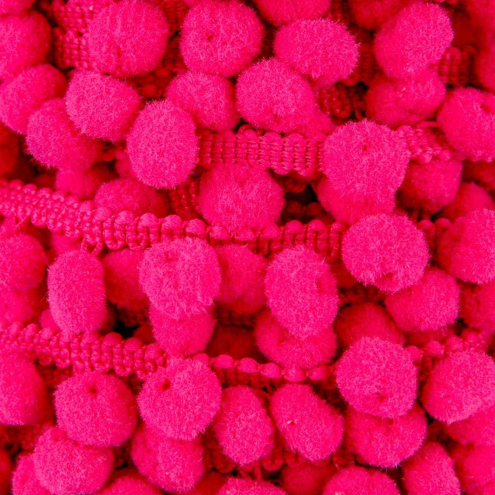 Pompons Mousse Maxi Rose Fluor - Ribes y Casals