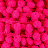 Pompons Mousse Maxi Rose Fluor - Ribes y Casals