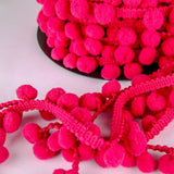 Pompons Mousse Maxi Rose Fluor - Ribes y Casals