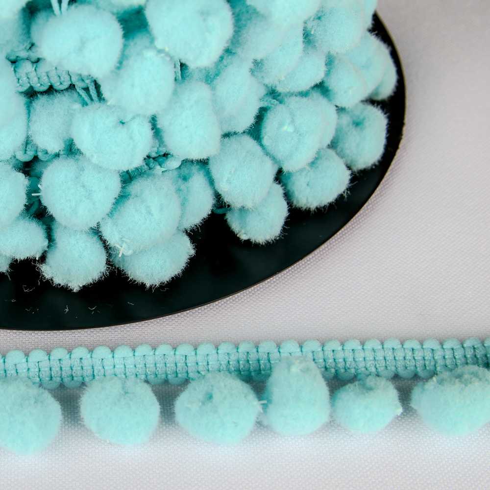 Pompons Mousse Maxi Turquoise Clair - Ribes y Casals