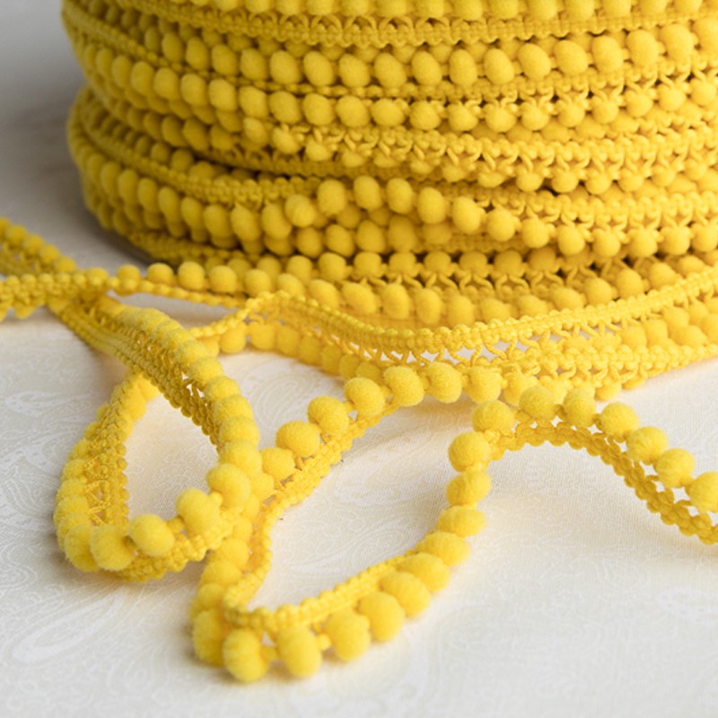 Pompons Mousse Mini Jaune - Ribes y Casals