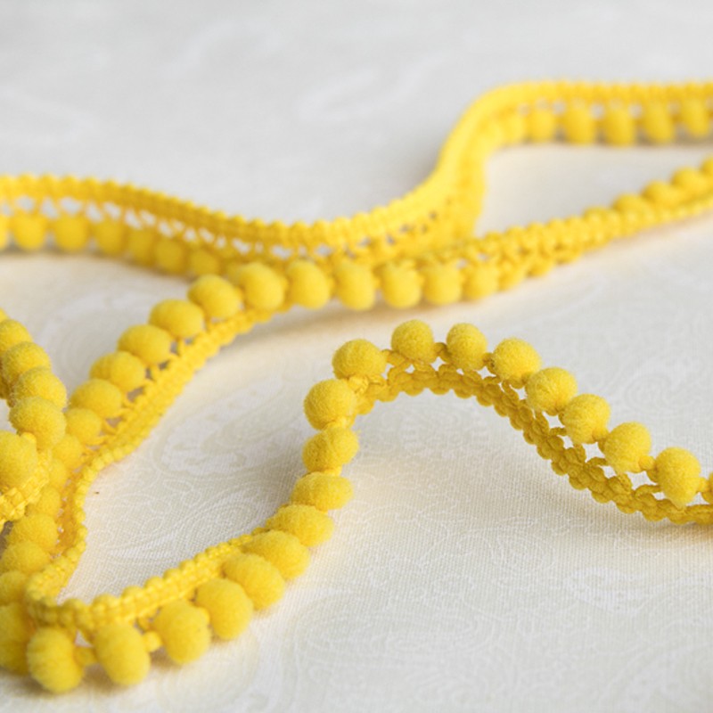 Pompons Mousse Mini Jaune - Ribes y Casals