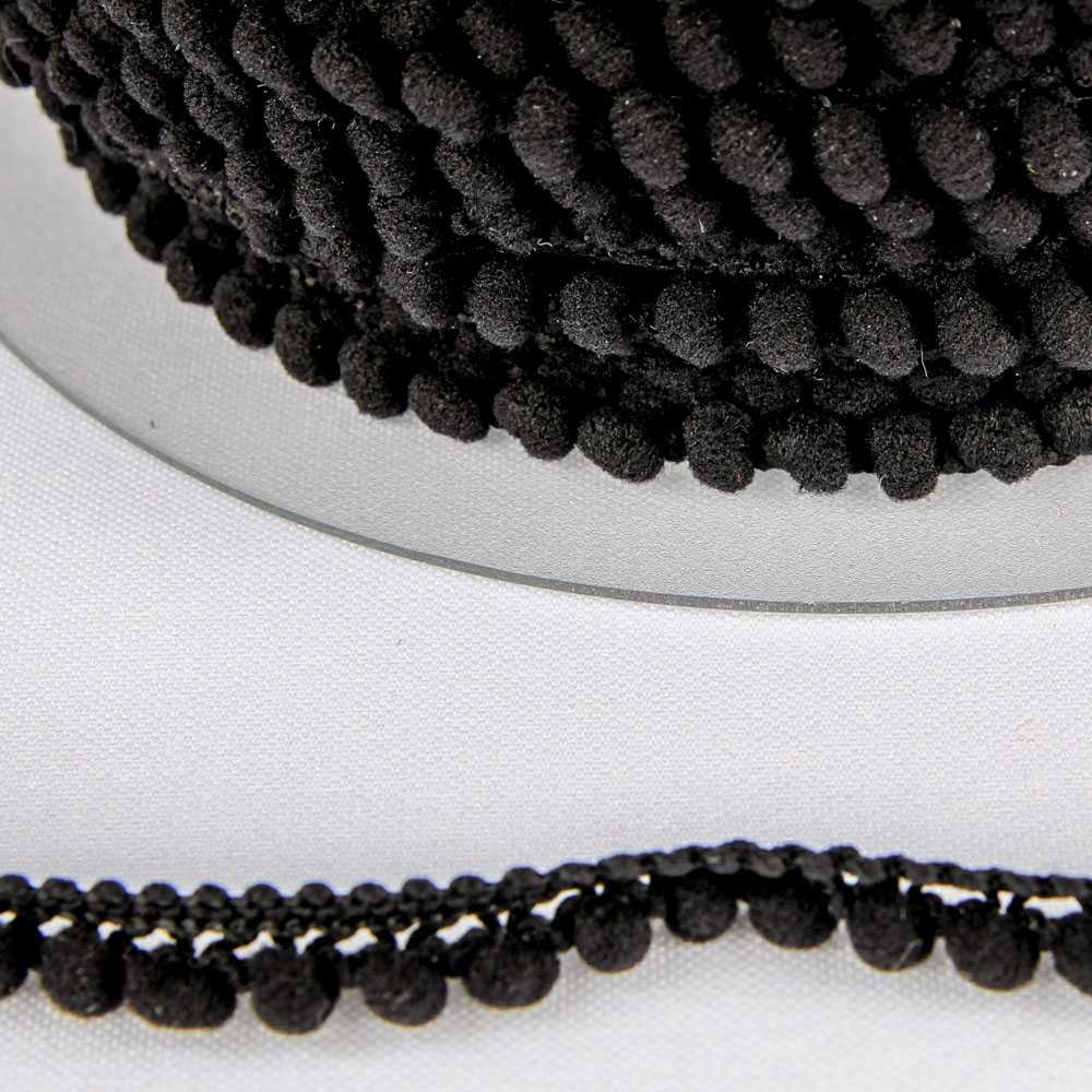 Pompons Mousse Mini Noir - Ribes y Casals