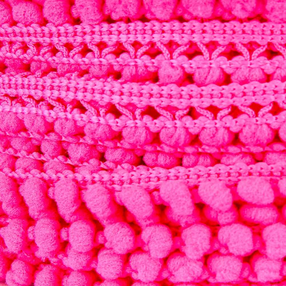 Pompons Mousse Mini Rose Fluor - Ribes y Casals