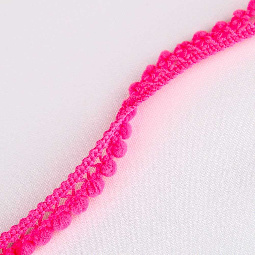 Pompons Mousse Mini Rose Fluor - Ribes y Casals