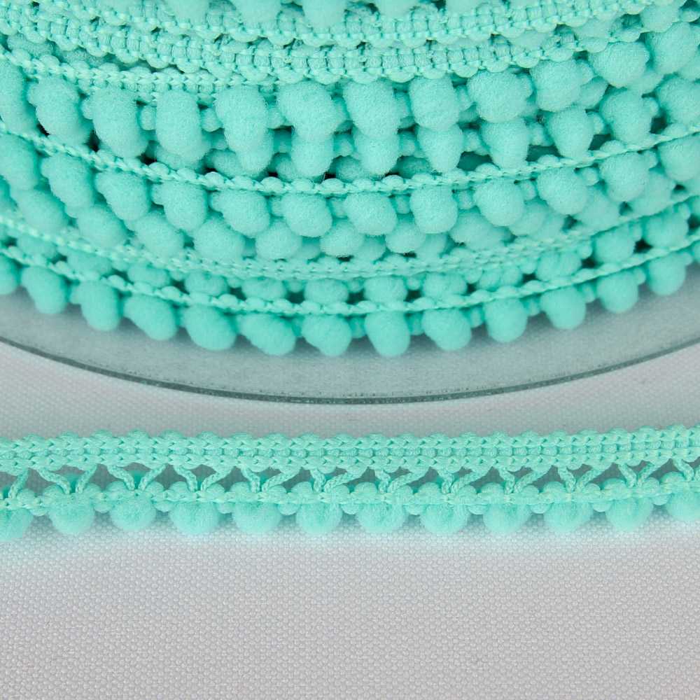 Pompons Mousse Mini Turquoise Clair - Ribes y Casals