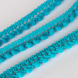 Pompons Mousse Mini Turquoise - Ribes y Casals