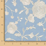 Châle brodé en crème Tencel Light Blue - Ribes y Casals