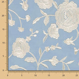 Châle brodé en crème Tencel Light Blue - Ribes y Casals