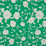 Châle brodé crème Tencel vert émeraude - Ribes y Casals