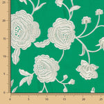 Châle brodé crème Tencel vert émeraude - Ribes y Casals