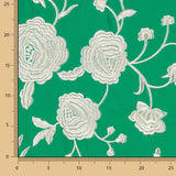 Châle brodé crème Tencel vert émeraude - Ribes y Casals