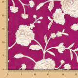 Châle brodé en crème Tencel rouge fraise - Ribes y Casals