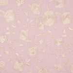 Châle brodé crème Tencel rose nacré - Ribes y Casals