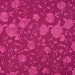 Châle brodé Fuchsia Tencel Rouge Fraise - Ribes y Casals