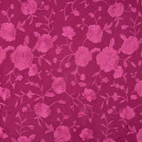 Châle brodé Fuchsia Tencel Rouge Fraise - Ribes y Casals