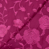 Châle brodé Fuchsia Tencel Rouge Fraise - Ribes y Casals