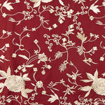 Châle brodé en Tencel rouge foncé - Ribes y Casals