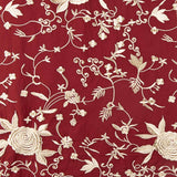 Châle brodé en Tencel rouge foncé - Ribes y Casals