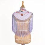 Châle flamenco brodé Cerro mauve - Ribes y Casals