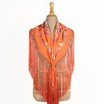Châle flamenco brodé Cerro orange - Ribes y Casals