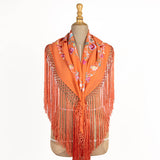 Châle flamenco brodé Cerro orange - Ribes y Casals