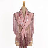 Châle flamenco brodé Cerro blush - Ribes y Casals