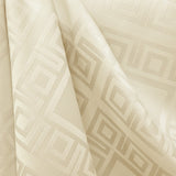 Nappe Jacquard Damassé Carreaux Beige - Ribes y Casals