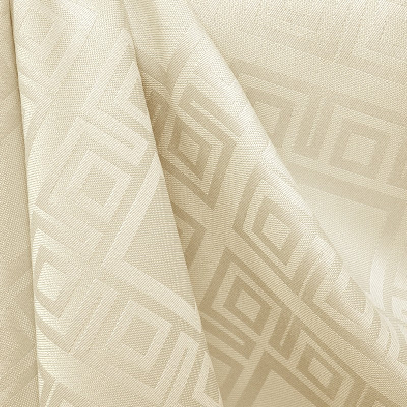 Nappe Jacquard Damassé Carreaux Beige - Ribes y Casals